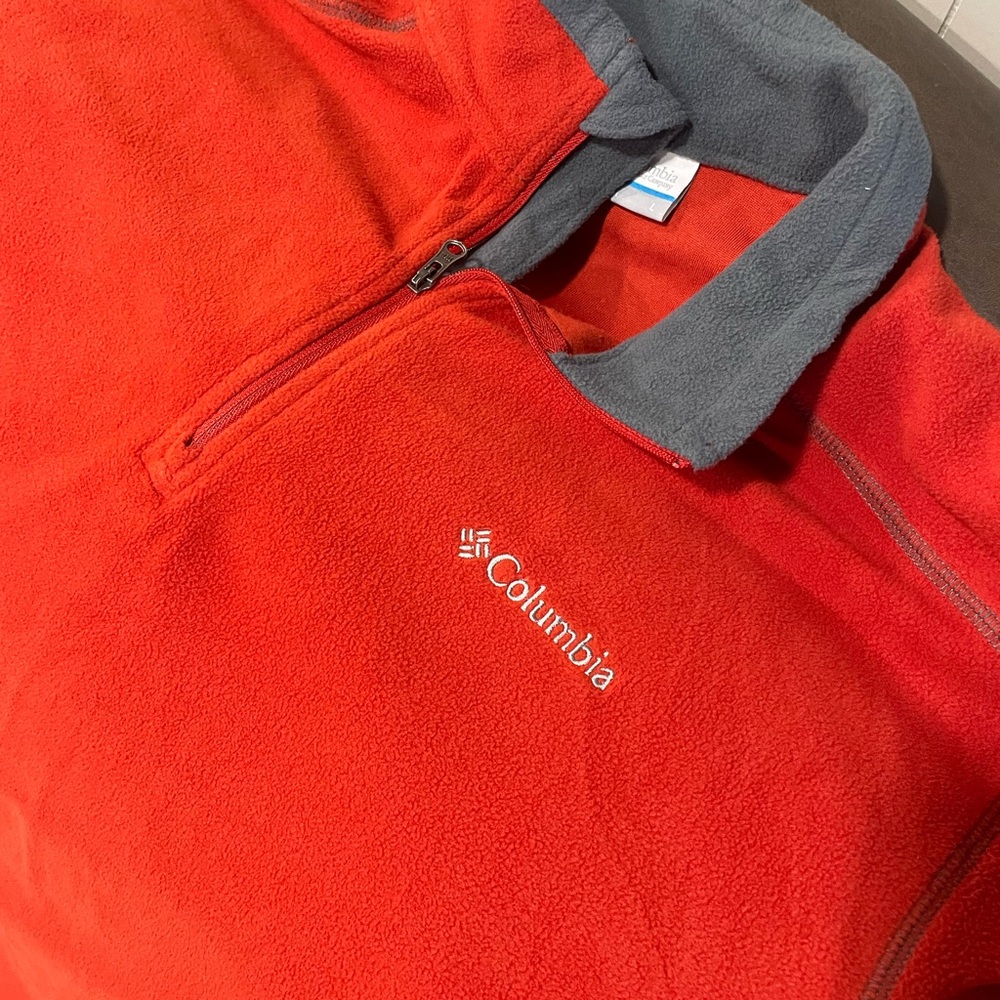 Columbia Men's Burnt orange and Gray Fleece Jacket